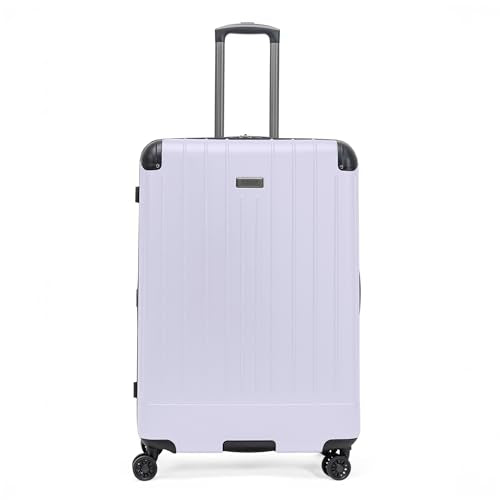 Flying Axis Collection Lightweight Hardside Expandable 8-Wheel Spinner Luggage, Lavender, 28-Inch Checked - color: Lavender, size: 28-Inch Checked