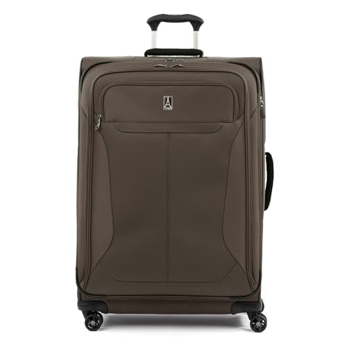 Travelpro Tourlite Softside 29" Expandable Luggage with 4 Spinner Wheels, Lightweight Suitcase, Checked Large, Espresso Brown - color: Espresso, size: Checked-Large 29-Inch