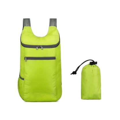 Foldable Backpack,20L Lightweight Waterproof Travel Bag (Green) - color: Green
