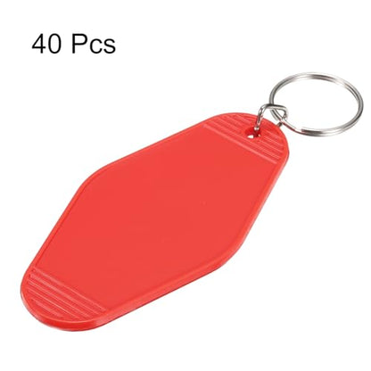 uxcell Hotel Keychains Blank Plastic - color: Red