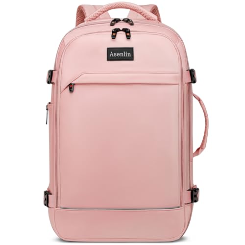 30L Travel Backpack For Women Men Flight Approved Carry-On Laptop Pink - color: Pink-15, size: 15-inch