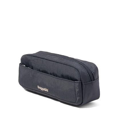 Long Pocket Cosmetic - Lightweight 7.8”x 3.1”x2.1” Makeup Bag - Travel Essentials Makeup Organizer - color: French Navy