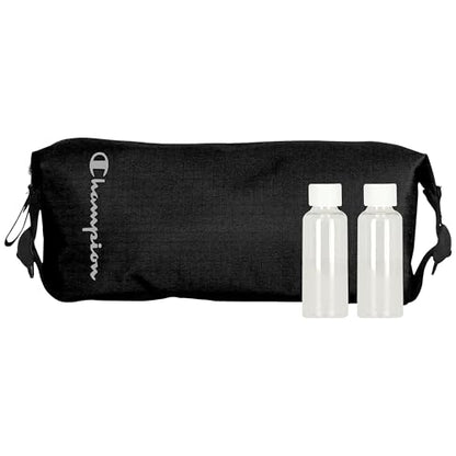 Champion Hanging Dopp Kit, Travel-Sized Polyester Bag, Water-Resistant True Black - style: True Black