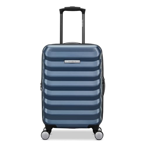 Samsonite Hard-Sided 20-Inch Lightweight Carry On Expandable Element Suitcase: Durable, 360° Spinner Wheels, Adjustable Telescopic Handle, TSA-Approved Lock - Captains Blue - color: Captains Blue, size: 20-Inch Carry-On