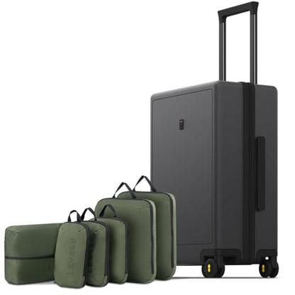 LEVEL8 Carry on Luggage 20 Inch with 6-piece Packing Cube, Grey - color: Grey, size: Carry-On 20 Inch + 6PC