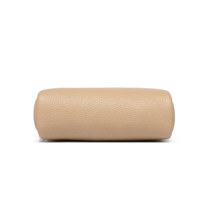 Makeup Bag for Purse Travel Cosmetic Bag (PU Sandy) - color: Sandy