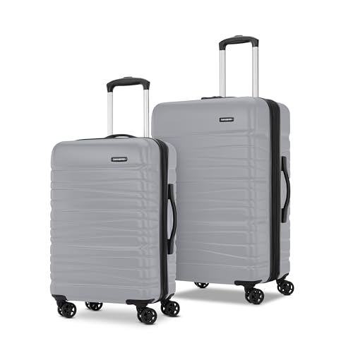 Samsonite Evolve SE Hardside Expandable Luggage with Spinners | Titanium | 2PC SET (Carry-on/Medium) - color: Titanium, size: 2-Piece Set (Carry-on/Medium)