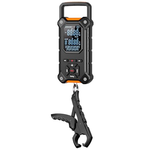 8-Slot Digital Fishing Scale with Lip Gripper & Auto-Rank Memory - color: Black