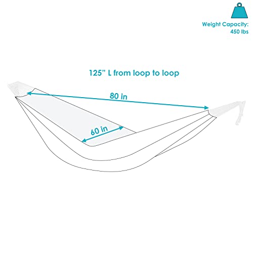 Sunnydaze Brazilian Double Hammock Without Stand, Portable, Sunset - color: Sunset