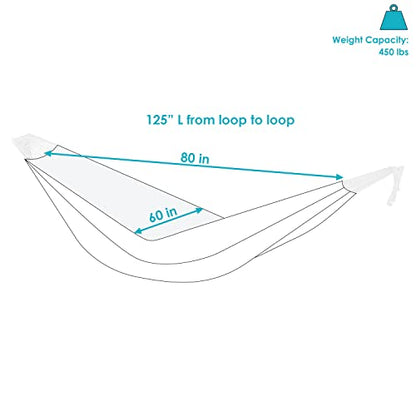 Sunnydaze Brazilian Double Hammock Without Stand, Portable, Sunset - color: Sunset