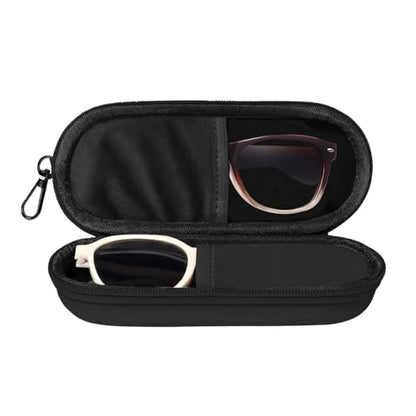 Dual Glasses Case PU Hard Shell Multiple Eyewear Storage Box Shockproof Portable Travel Double Sunglasses Glasses Organizer for Men Women