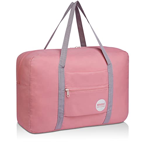 WANDF Personal Item Travel Bag, Carry On Duffle Bag Women - color: Coral Pink