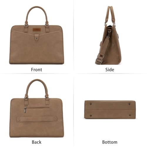 Wrangler Laptop Tote Bag for Women Fits 15.6 In Laptop for Travel and Work - color: Khaki