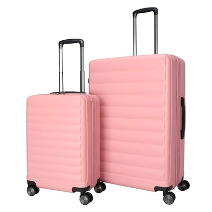 TRIPS EON 2-Piece Hardside 8-Wheel Spinner Luggage Set: 20" Carry-On & 28" Checked Suitcase Size Luggage, Ash Rose - color: Ash Rose, size: 2PC SET(CARRY ON+ LG CHECK)