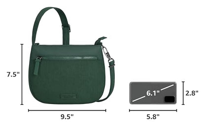 Travelon Anti-Theft Metro Saddle Crossbody - color: Forest Heather