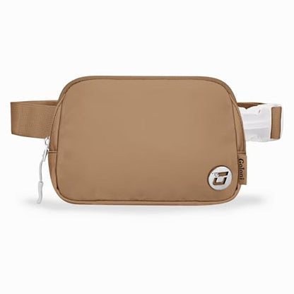 Goloni Women Waterproof Crossbody Fanny Pack Adjustable 1.1L Waist Belt Bag - color: Brown