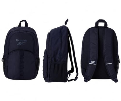 Reebok Travel Backpack Water Resistant Everyday Bag with Laptop Sleeve - color: Santa Fe Navy Blazer