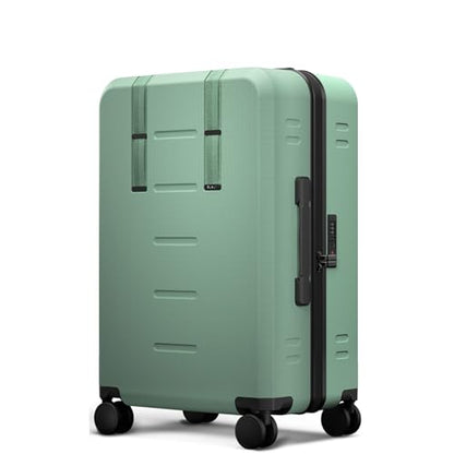 Db Ramverk Medium Check-In 24 Inch Hardside Luggage, Compact Suitcase with Silent 360 Spinner Wheels, TSA Lock, Interior Laptop Compartment and Two Zipper Dividers, Green Ray - color: Green Ray, size: Checked-Medium