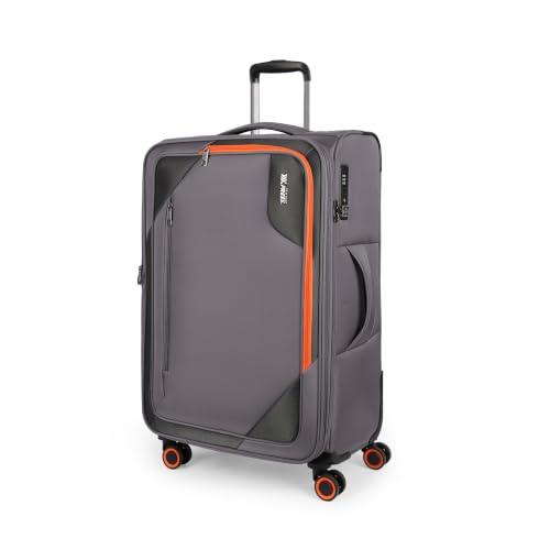 28'' Luggage with Spinner Wheels,Checked Softside Luggage - color: Grey, size: Checked-Large 28-Inch