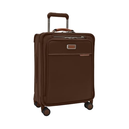Briggs & Riley Baseline Global 21 Inch Softside Carry-On Spinner, Chocolate - color: Chocolate, size: 21" Carry-On