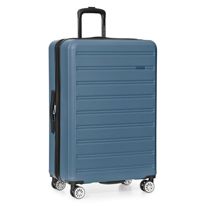 Travel Select Snowcreek Hardside Expandable Spinner Luggage, Navy, 30-Inch Checked Only - color: Navy, size: 1 Piece | 30-Inch Large