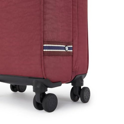 Kipling Women's Spontaneous Small Softside Spinner Wheel Luggage, Integrated TSA Accepted Lock - color: Lounge Wine