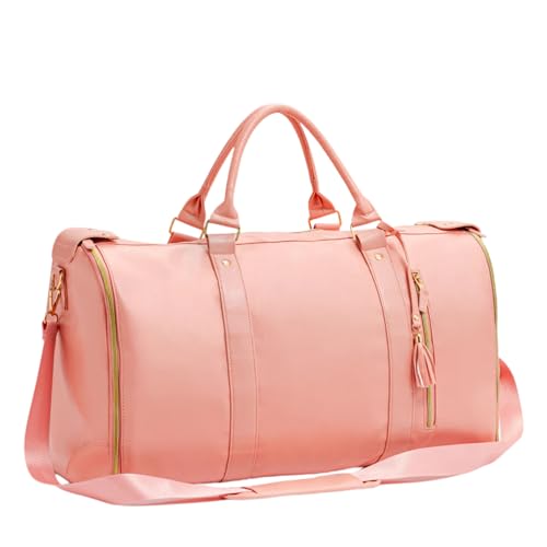Convertible Garment Duffle Bag for Travel, Pink - color: Pink