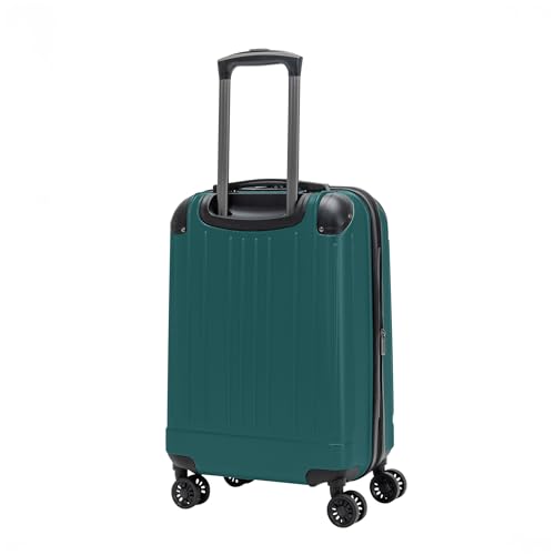 Flying Axis Collection Lightweight Hardside Expandable 8-Wheel Spinner Luggage, Midnight Turquoise, 20-Inch Checked - color: Midnight Turquoise, size: 20-Inch Carry On