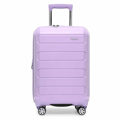 Traveler's Choice Pagosa Hardshell Expandable Luggage with Spinner Wheels, Lavender, 22-Inch Carry-on - color: Lavender, size: 22-Inch Carry-on