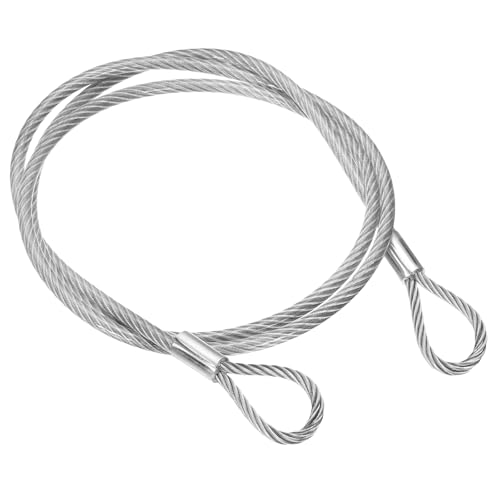 PATIKIL 59" Safety Cable Lock Security Wire Ropes 0.26" Dia Clear - size: 59 Inch-Clear