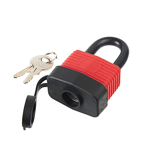 Heavy Duty Covered Laminated Steel Keyed Padlocks, Keyed Alike Locks, Waterproof Padlock for Outdoor use, 1.4 inch Shackle-Pack of 20 - color: Pack of 20 (Waterproof)