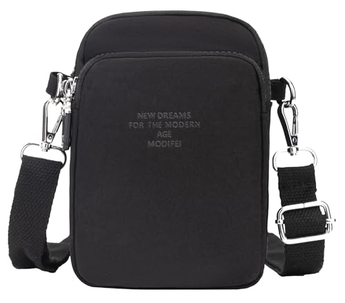 JANKS Small Crossbody Bag for Women Mini Cell Phone Bag Travel Pouch Wallet Purses Adjustable Over Shoulder Strap - color: 03 Black