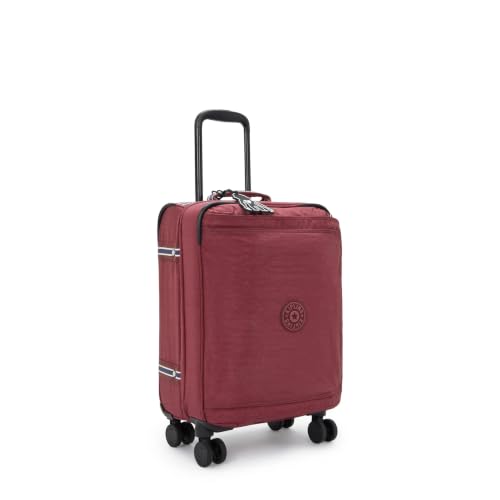Kipling Women's Spontaneous Small Softside Spinner Wheel Luggage, Integrated TSA Accepted Lock - color: Lounge Wine