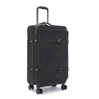 Kipling Spontaneous Softside Spinner Wheel Luggage, Integrated TSA Accepted Lock, Black Noir, Checked-Medium 26,KI6918 - color: Black Noir, size: Medium