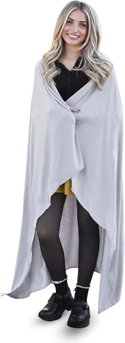 K E L O R Luxury Cooling Travel Blanket - Stretchy, Lightweight Soft & Breathable Shawl Wraps for Women - color: Warm Stone, size: Single-Sided