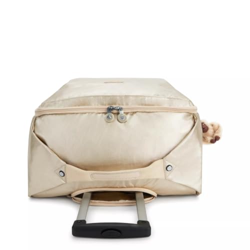 Kipling Women's Darcey Medium 26-Inch Softside Checked Rolling Luggage, 360 Degree Spinning Wheels - color: Starry Gold Metallic, size: Checked-Medium 26-Inch