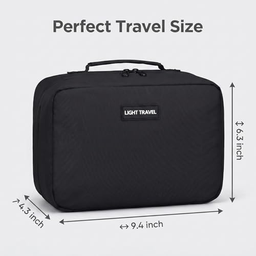 X-SISTER Toiletry Bag for Men, Travel Toiletry Organizer,Dopp Kit-Black - color: black