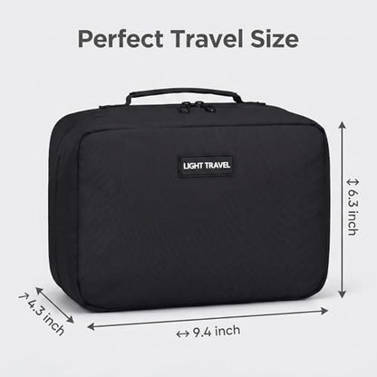 X-SISTER Toiletry Bag for Men, Travel Toiletry Organizer,Dopp Kit-Black - color: black