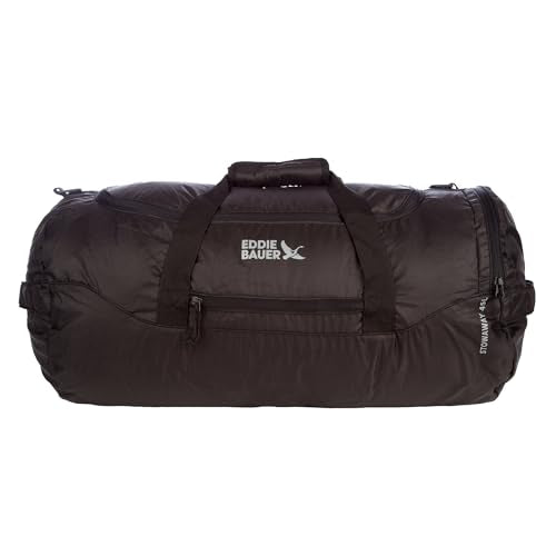 Eddie Bauer Stowaway Packable Duffel Bag, 45L, Onyx - color: Onyx
