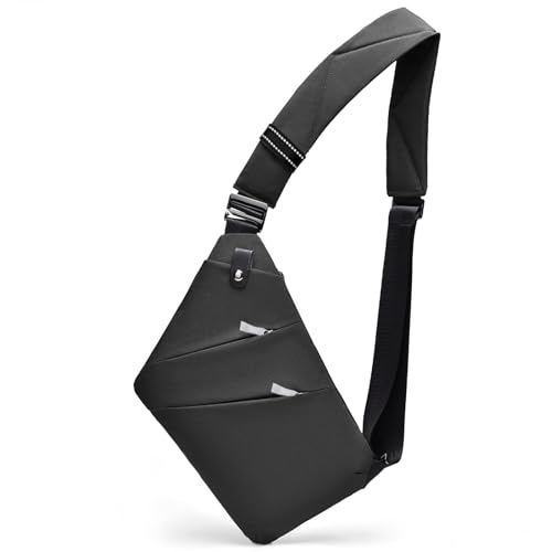 Travel Anti Pickpocket Purses, Slim Carry Crossbody Bag for Women & Man Travel Safe, Waterproof - color: Black