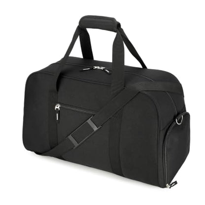 Searock 45L Gym Bag for Men & Women with Shoe Compartment - color: Black, size: 21 x 10 x 13″ (Medium)