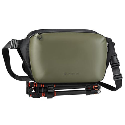 K&F CONCEPT Large Camera Sling Bag, Everyday Shoulder Bag - color: 13 Green Large