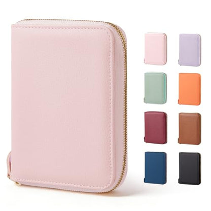 CoBak Passport Holder Cover with Safe Zipper Closure - color: Pink