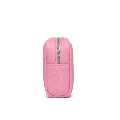 Makeup Bag for Purse Travel Cosmetic Bag (PU Azalea Pink) - color: Azalea Pink