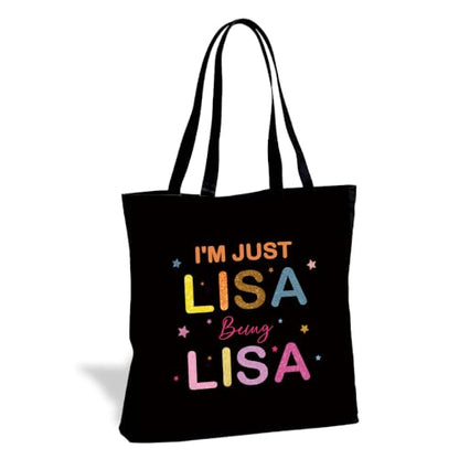 Funny Tote Bag, Canvas Reusable Carryall for Shopping Trip Commute - color: Lisa