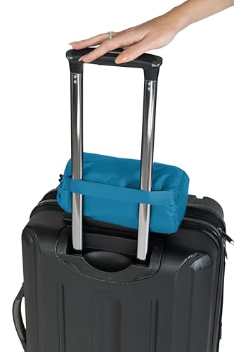 BlueHills Premium Ultra Compact Travel Blanket Pillow Airplane Peacock Teal - color: C004-teal