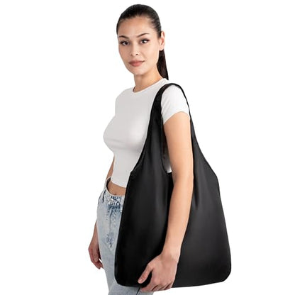 Nanobag XL 25L Tote Foldable Packable Reusable Grocery Shopping Bag - color: Black