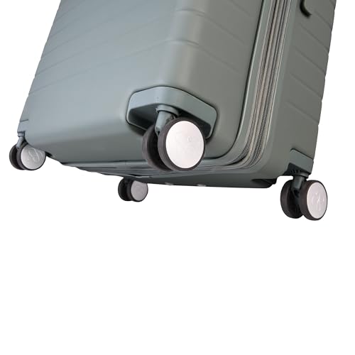 Jessica Simpson Countryside 21" Expandable 8-Wheel Spinner Carry On Luggage Suitcase, Chinois Green - color: Chinois Green, size: Carry-On