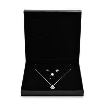 Oirlv Black Necklace Case,Big Necklace Gift Box for Women,Jewelry Set - color: Jewelry set box