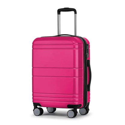 Carry On Luggage 22x14x9 Airline Approved,Hardside Suitcase,20 Inch,Magenta - color: Magenta